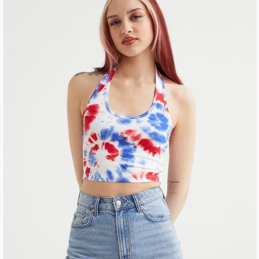 NWT Tie-dye Halter Crop Top